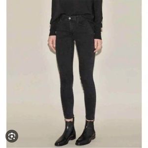 Acne Studios Women Black Skin 5 Used Black Mid Rise Skinny Stretch Jeans Size 26